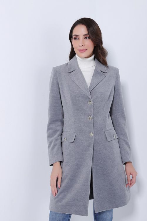 Collared grey coat