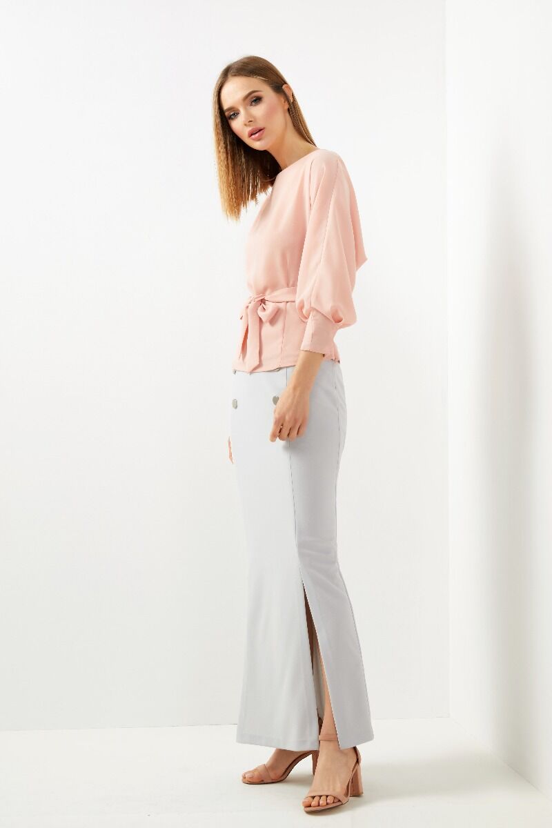 Pink Blouse with Waist Tie