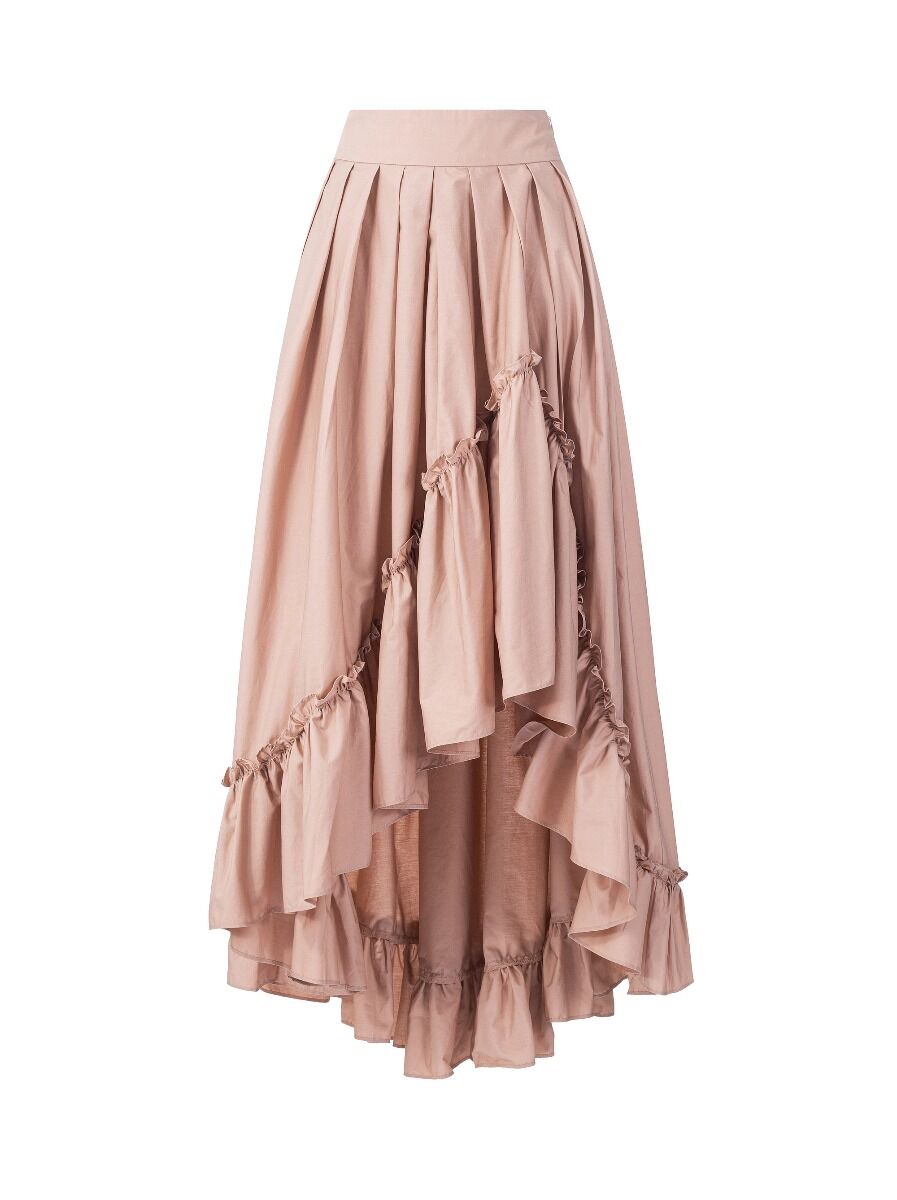 Asymmetrical ruffled skirt