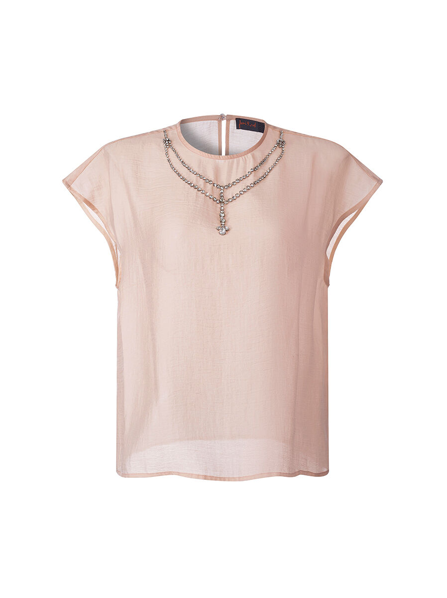 Embellished short sleeve top