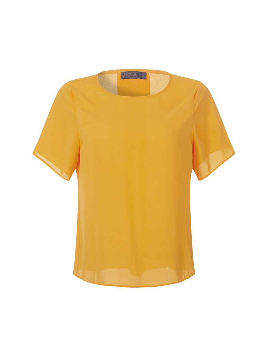 Crepe round neckline top