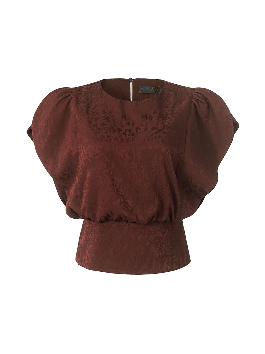 crew neckline Jacquard Top