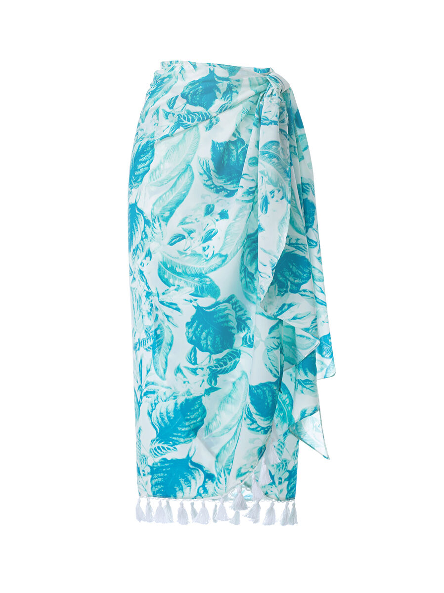 printed wrap skirt