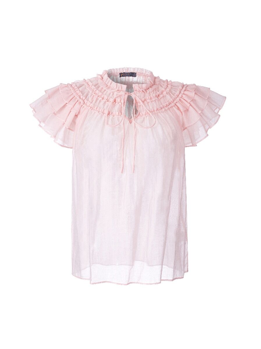 Ruffled collar top