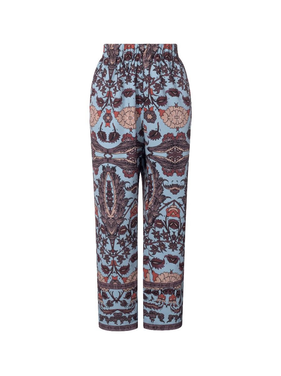 overlay printed pants