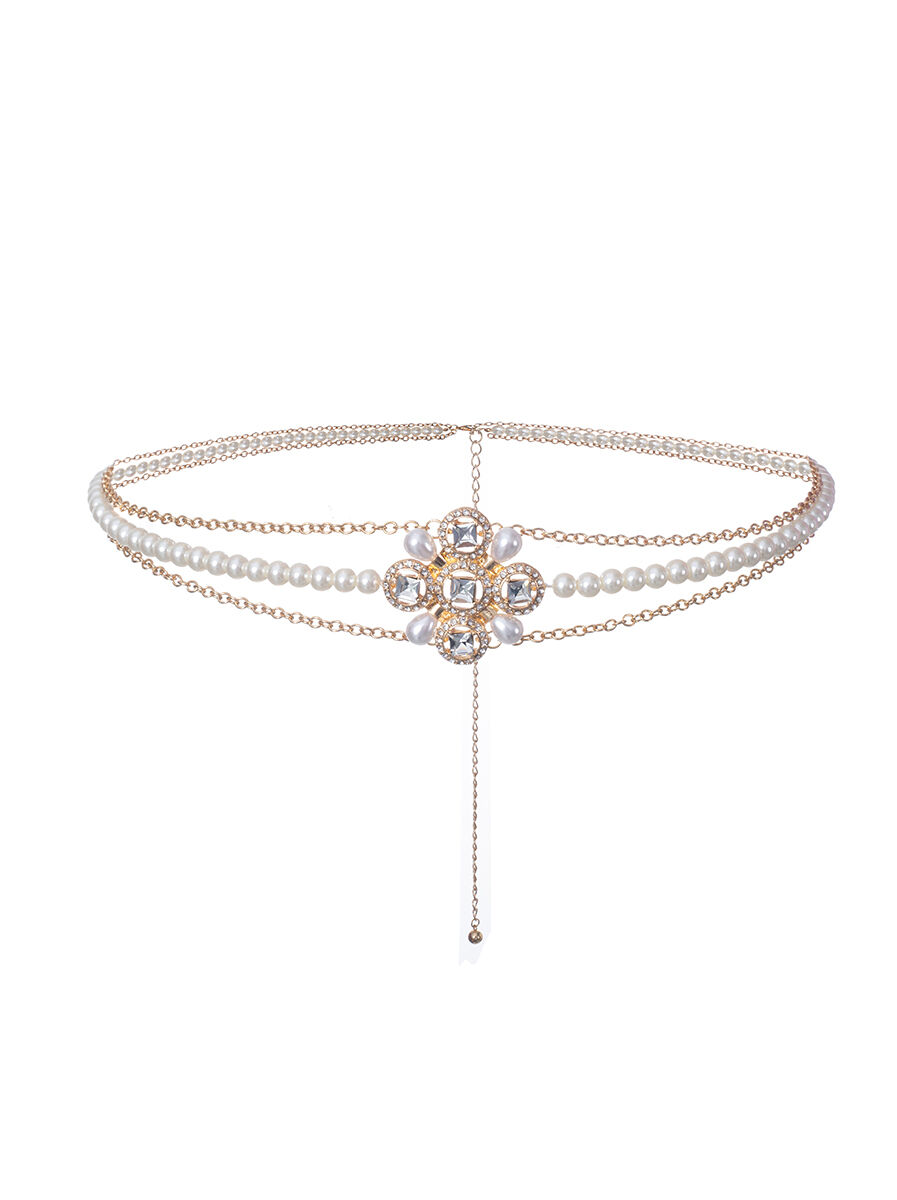 pearl embellishment belt