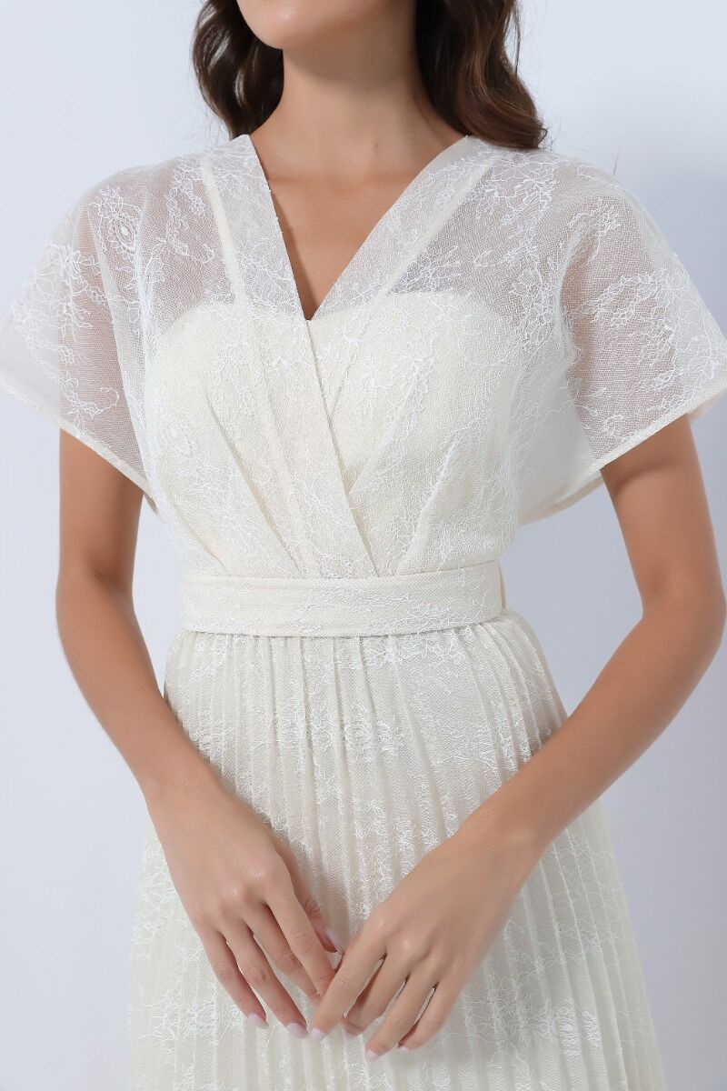 pleated Lace dress