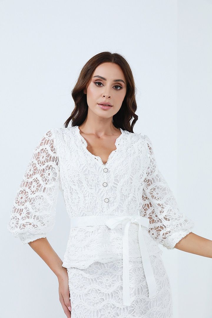 Peplum lace top