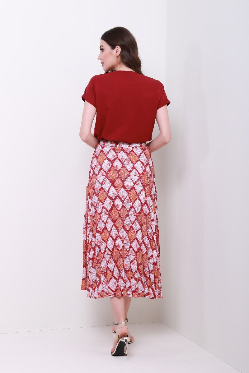 printed pleats skirt 