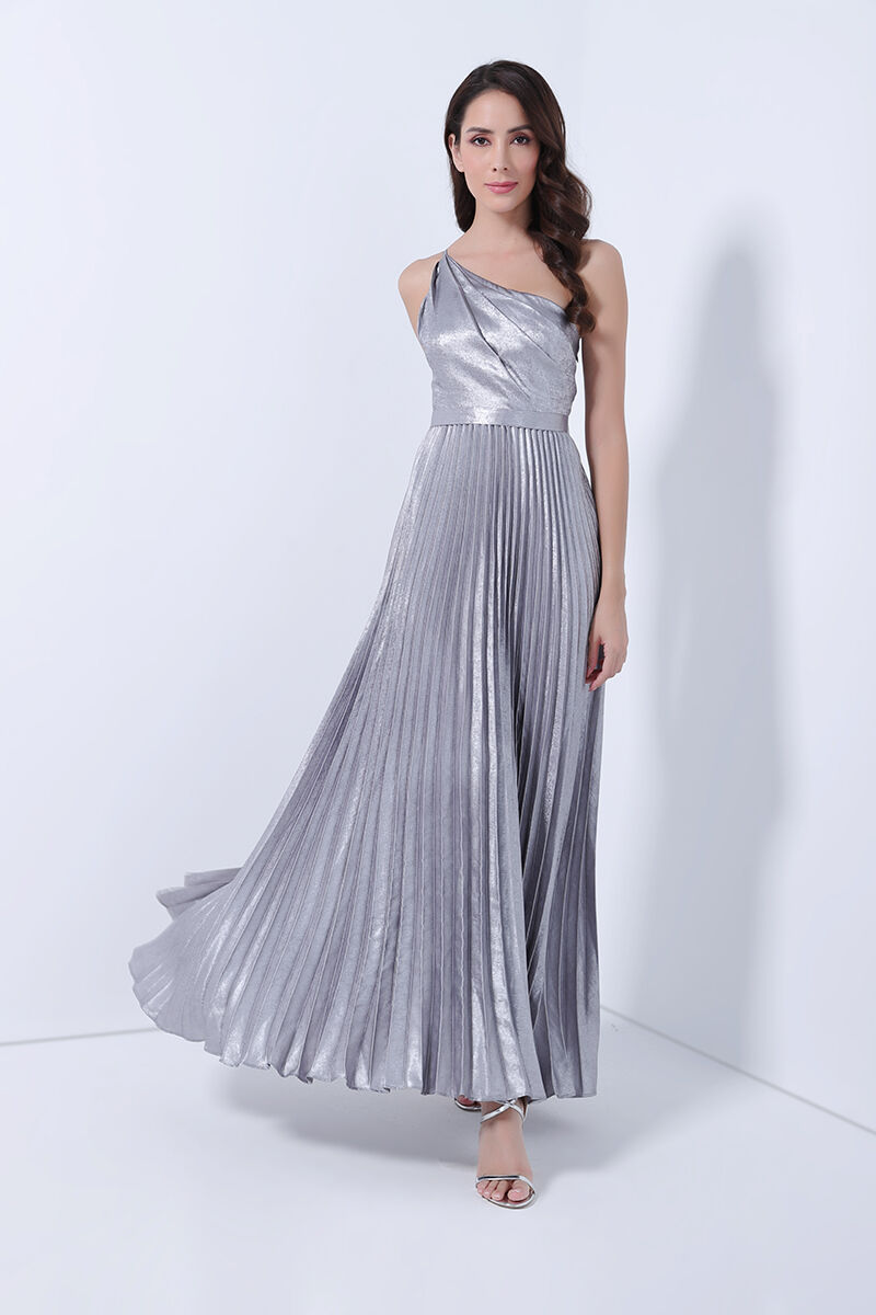 Metallic silver dress