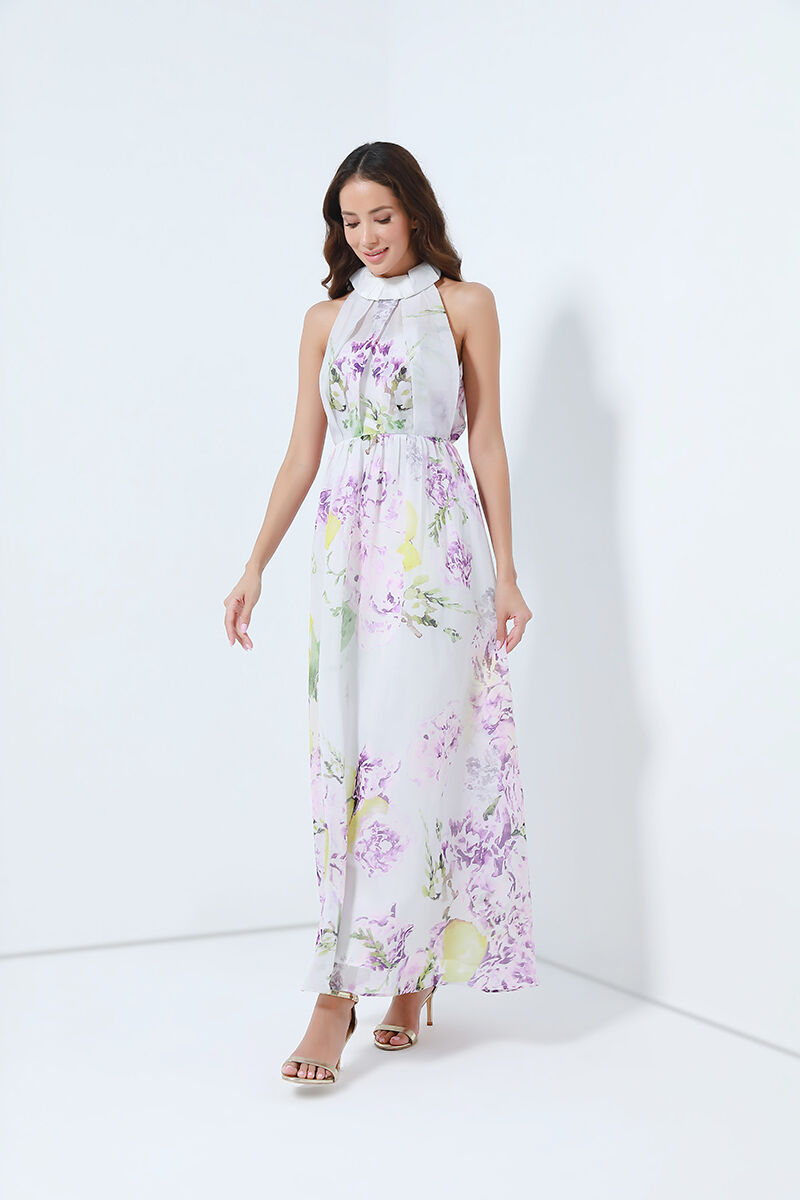 floral chiffon dress