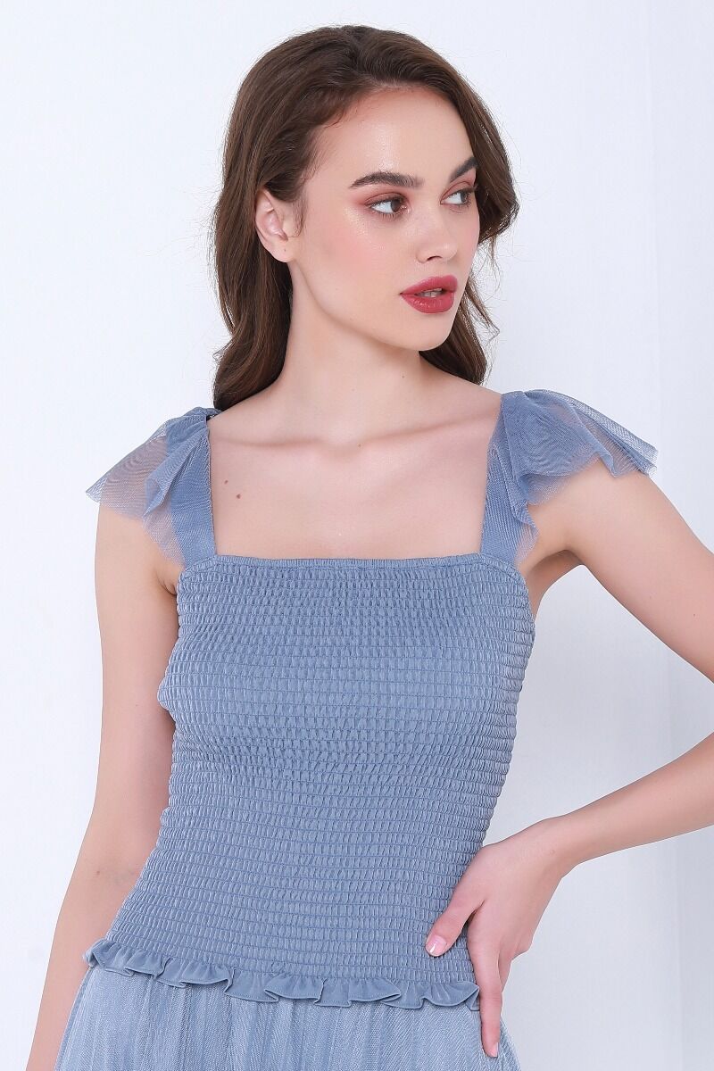 Frill shoulders top