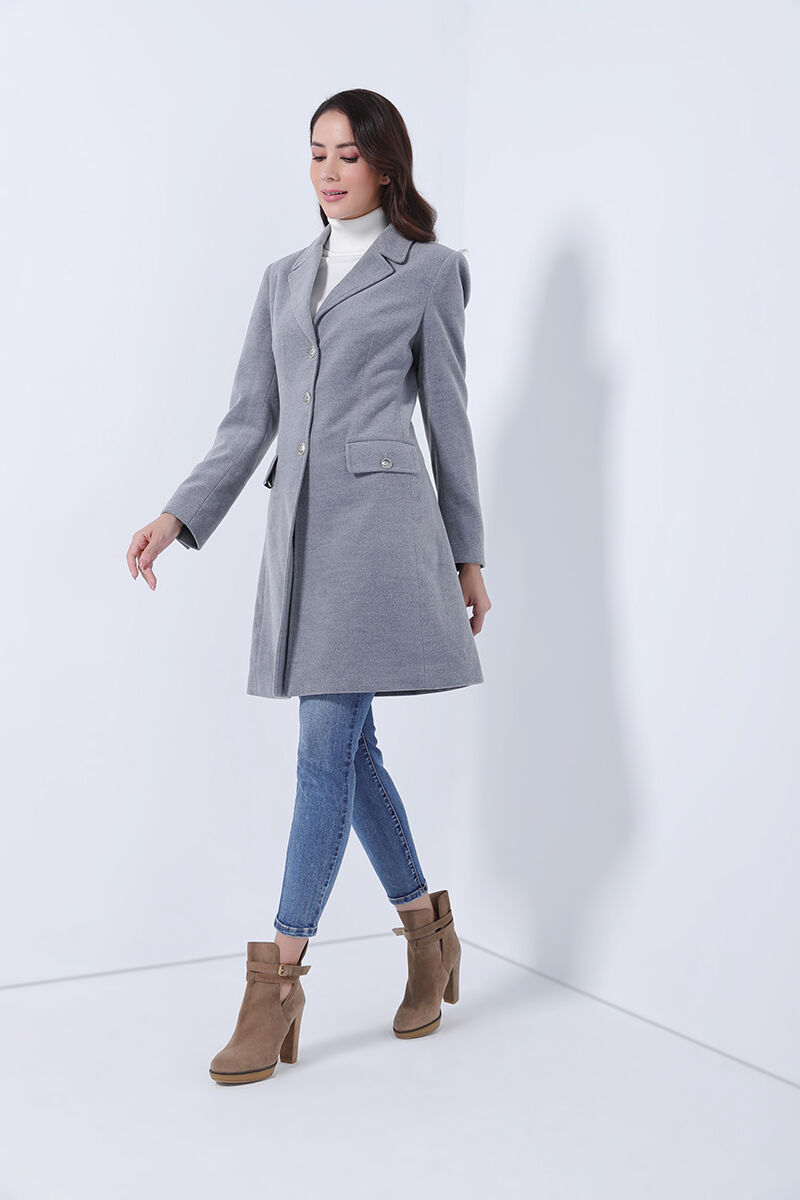 Collared grey coat