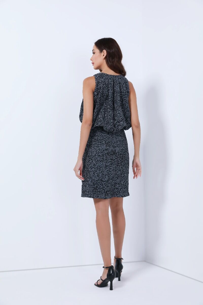 printed jacquard dress