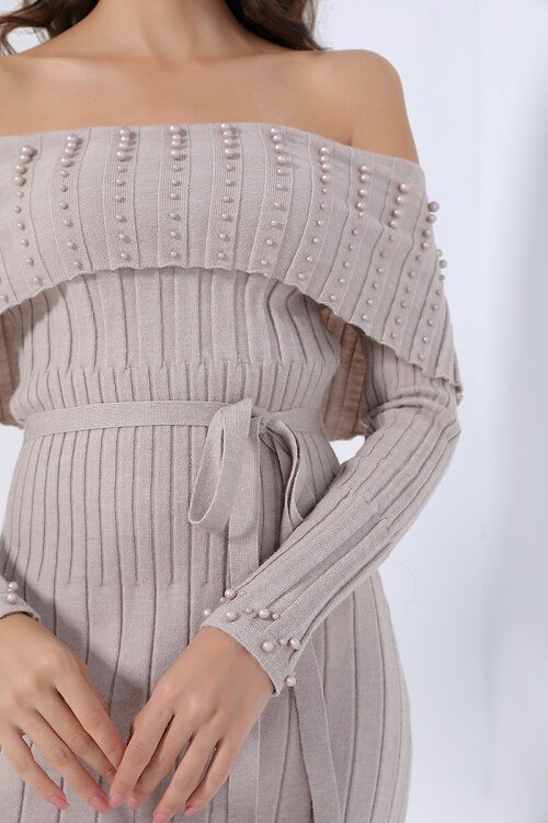 knitted off-shoulder dress