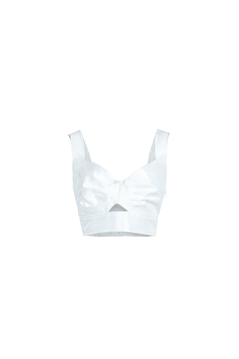 TAFFETA CROPPED TOP