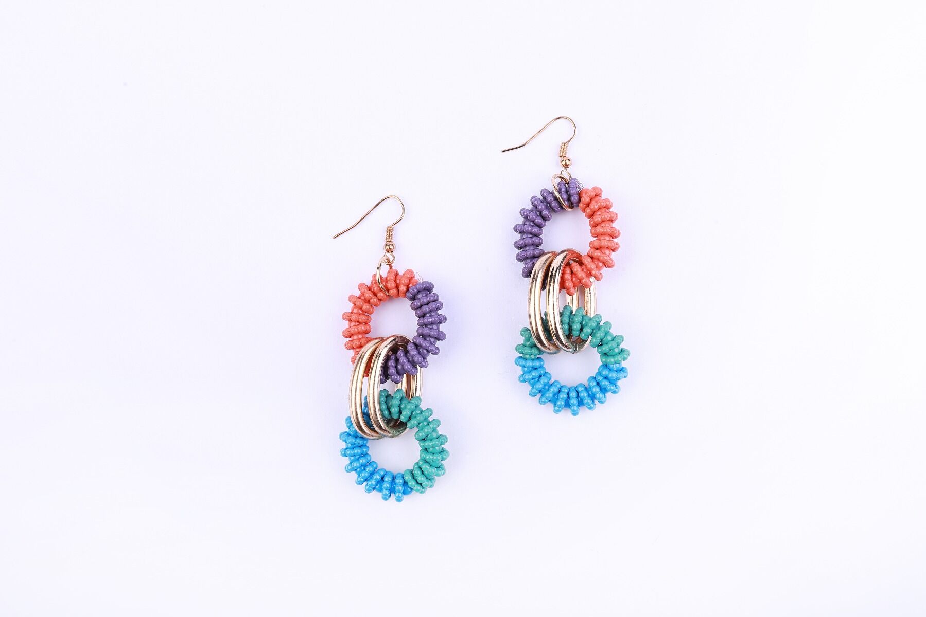 dropped beaded earrings