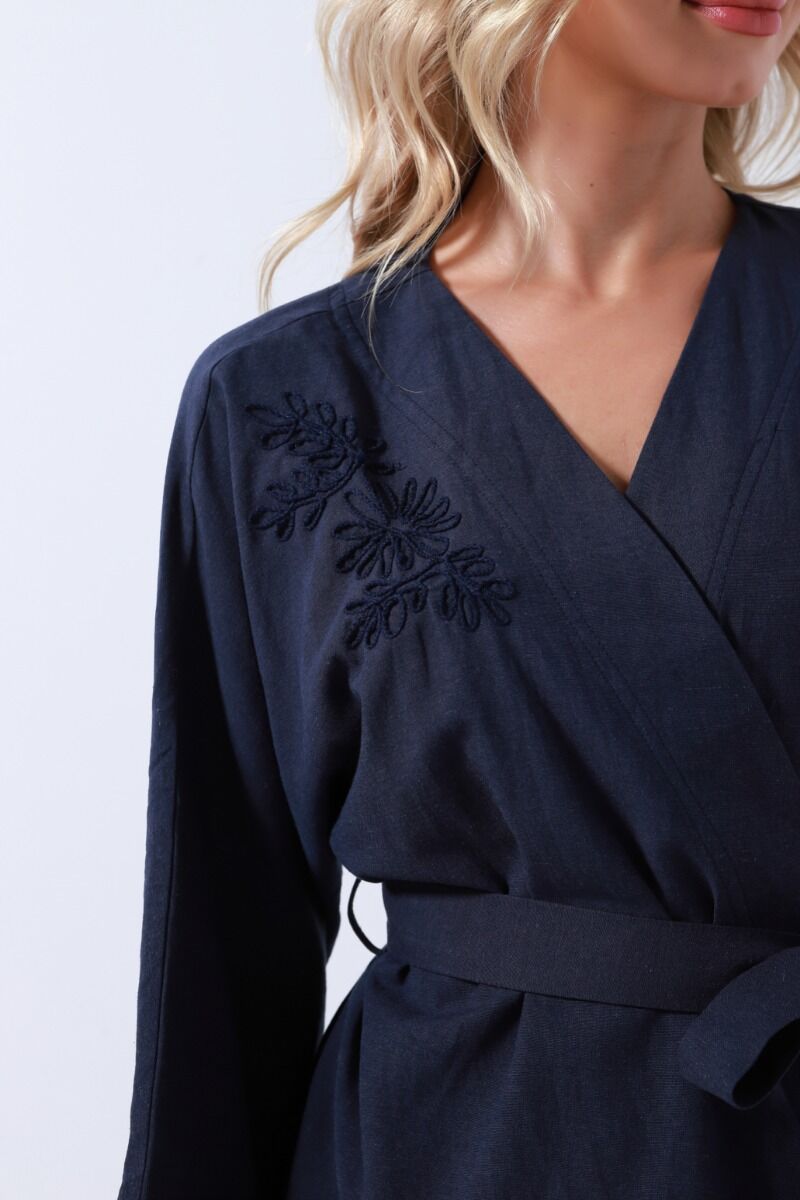 embroidered wrap jacket