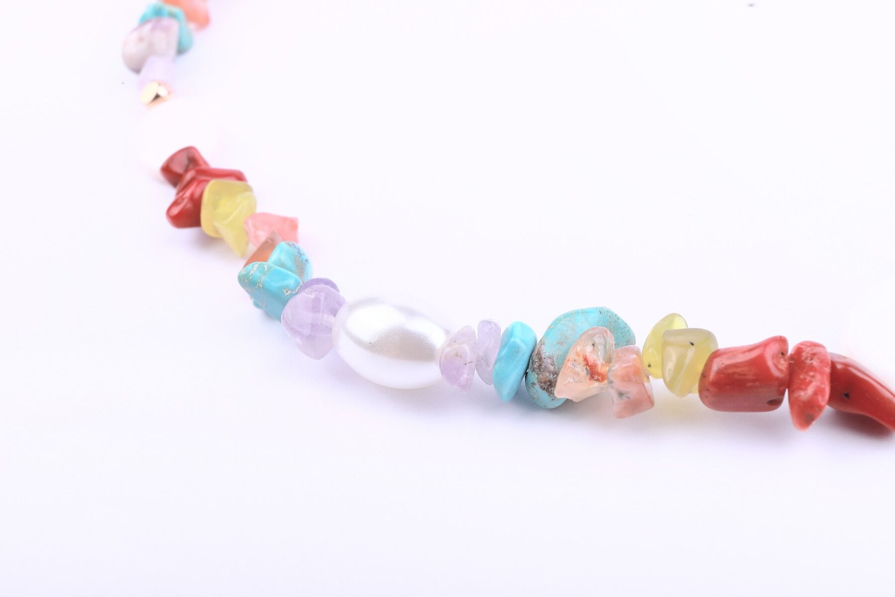 multi colour stones necklace