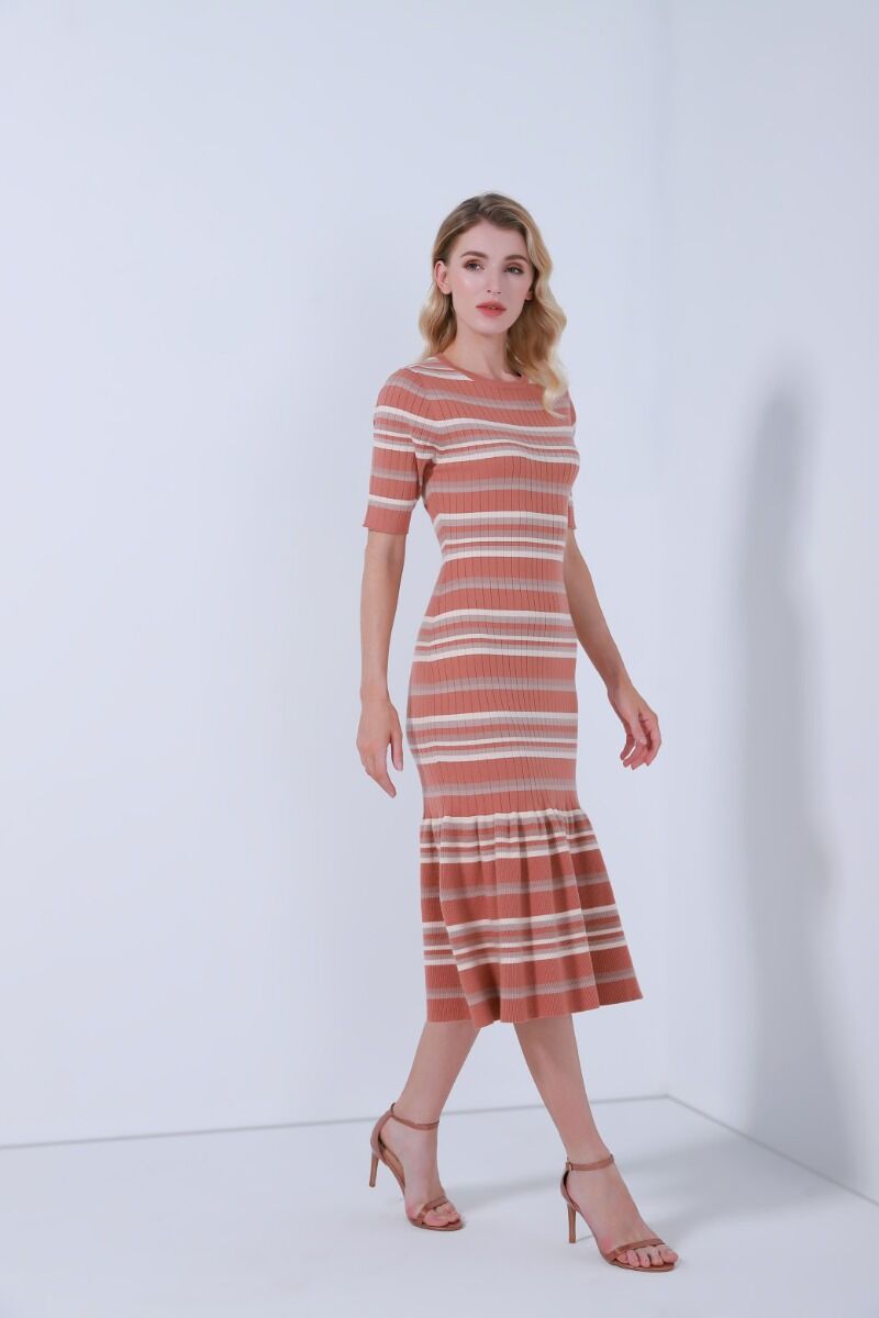 knitted striped Dress