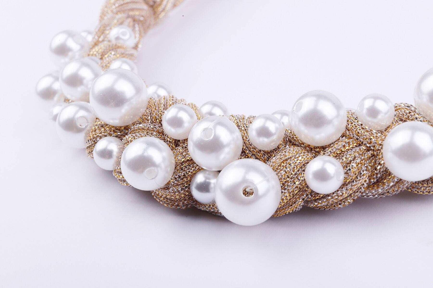 braided pearls necklace