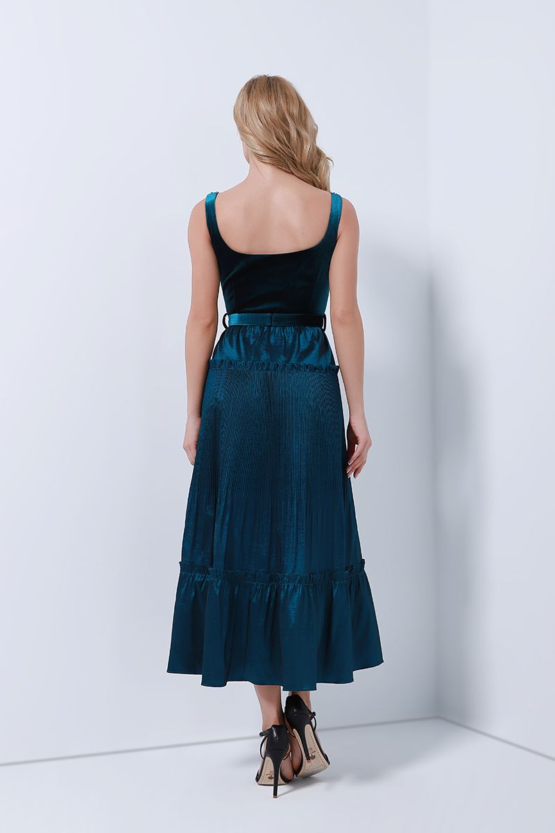 velvet tiered dress