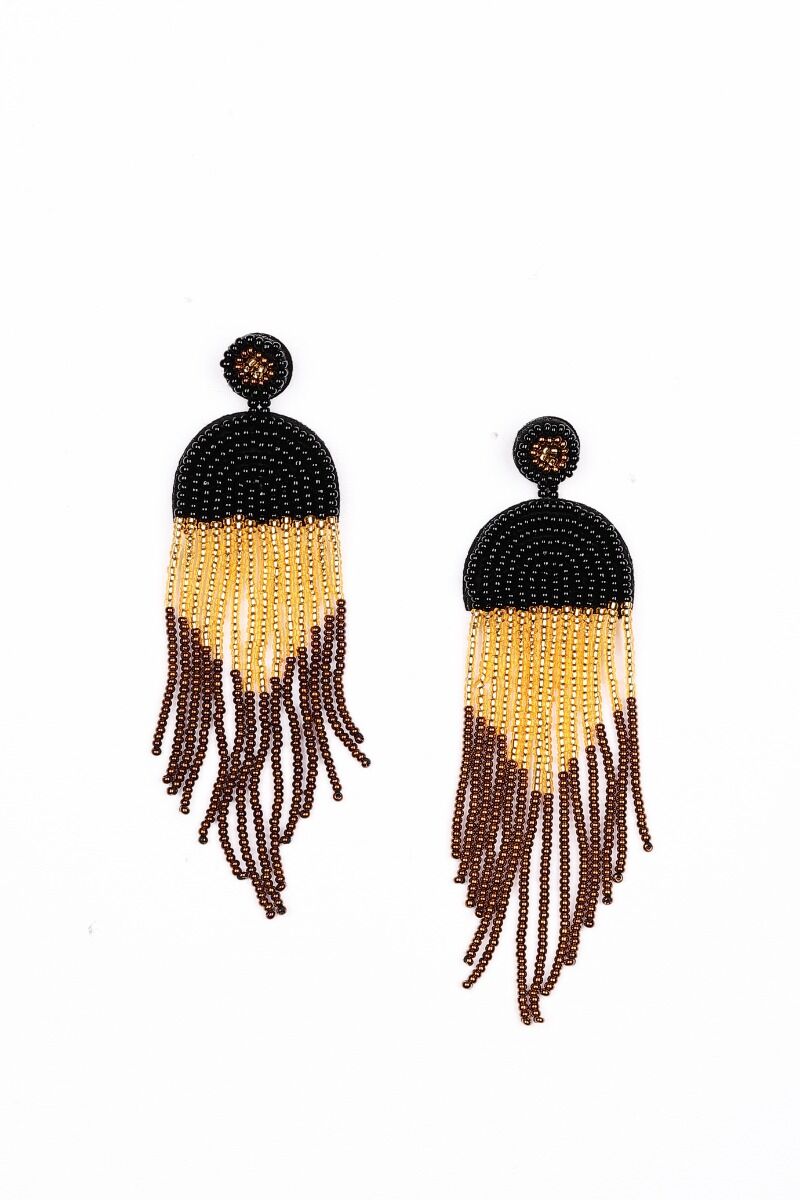 beaded dropped earrings