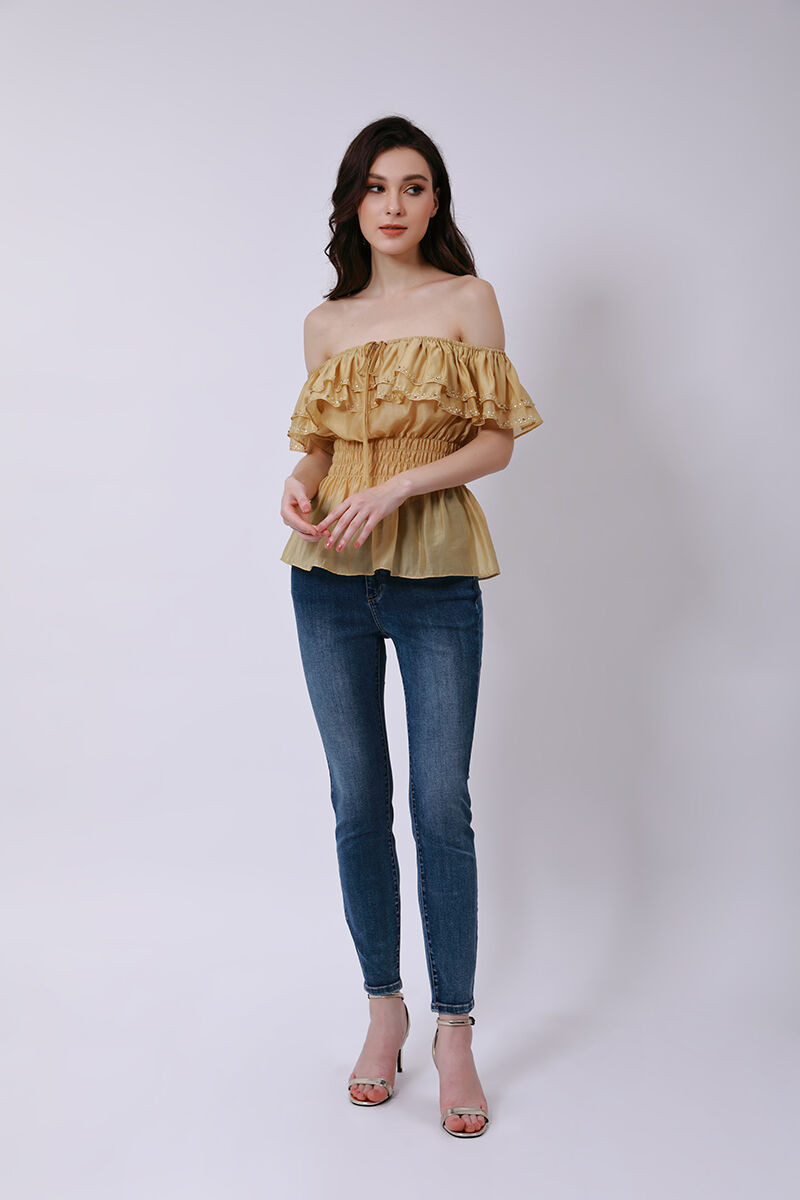 Yellow Off Shoulder Blouse