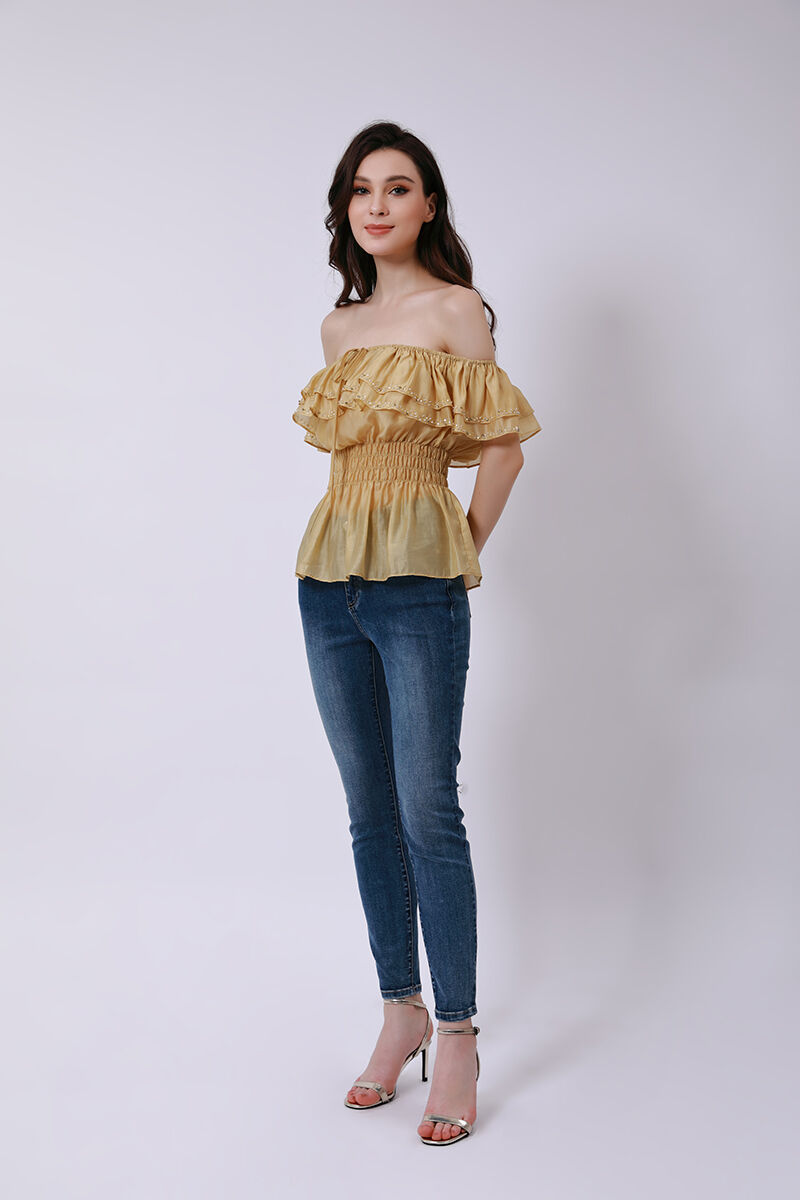 Yellow Off Shoulder Blouse