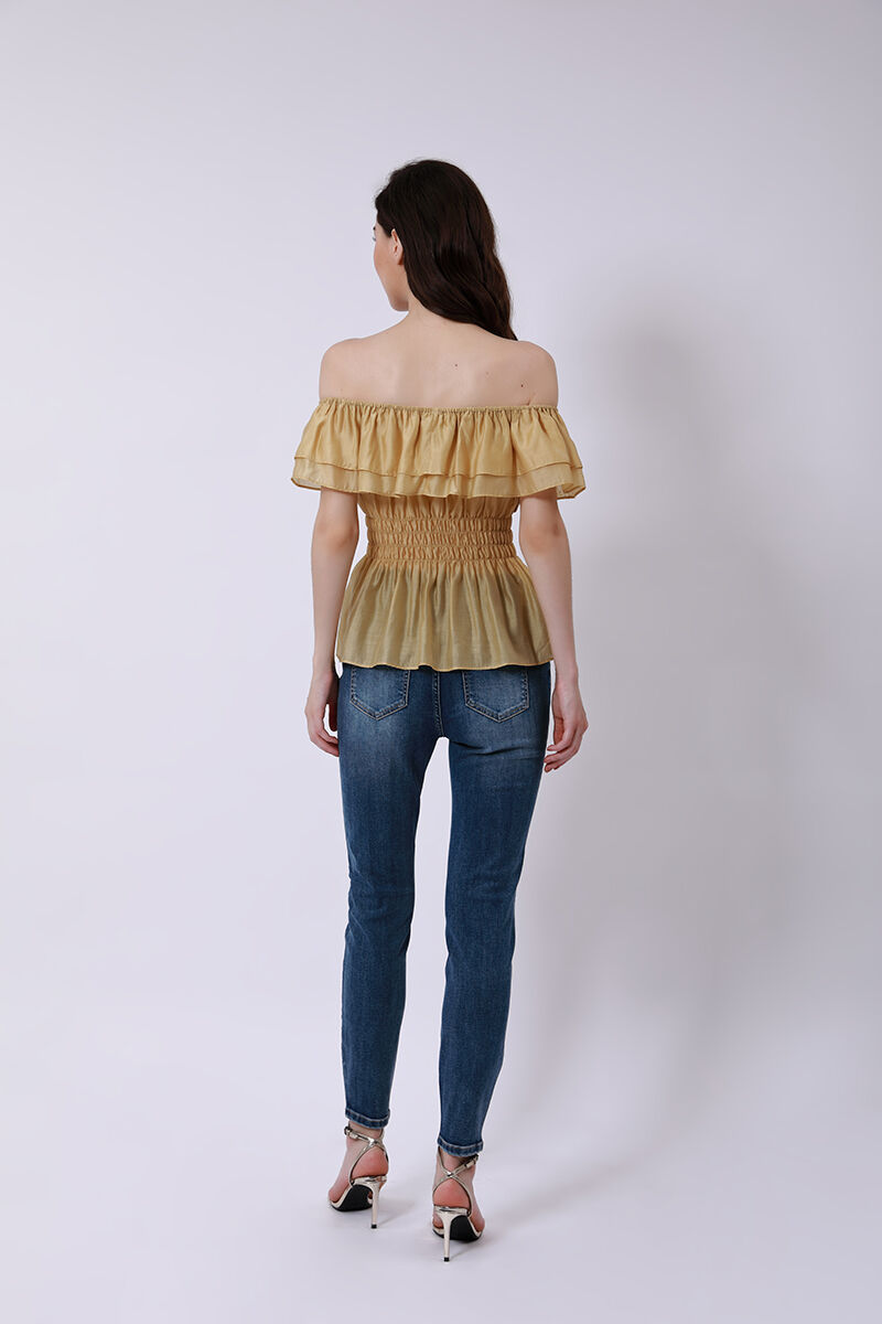 Yellow Off Shoulder Blouse