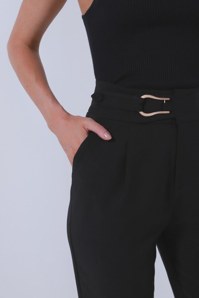 Buckle Belt Pants