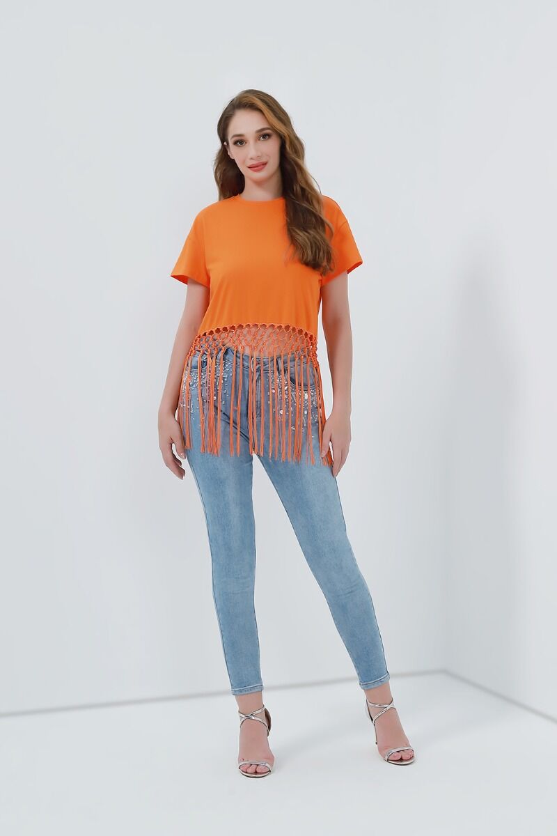 fringe detail t-shirt