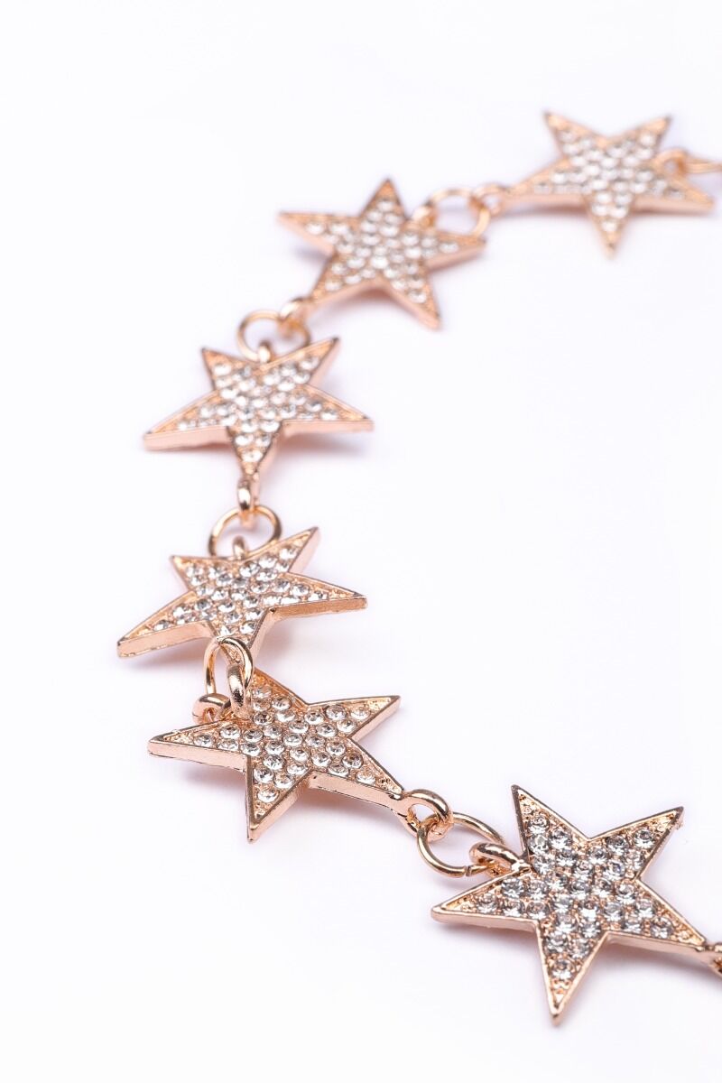 Embellished stars necklace