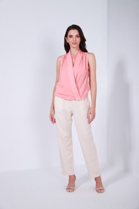 High waist linen pants