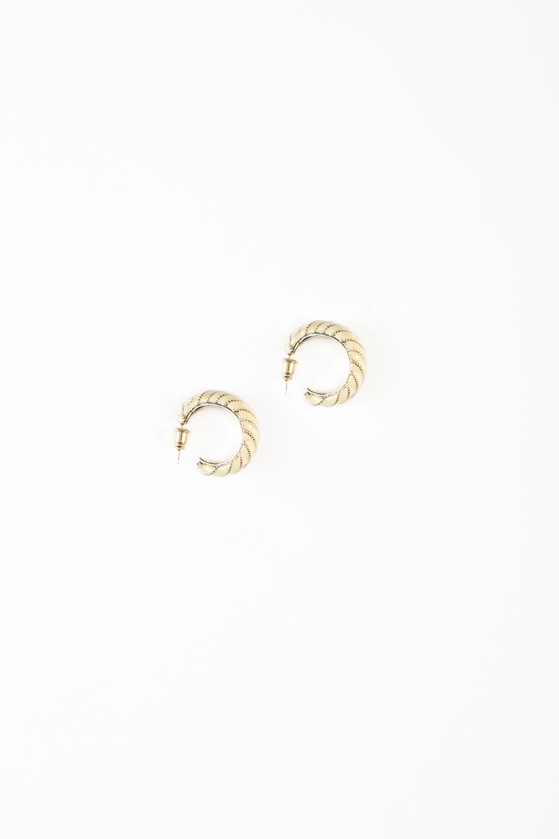 golden hoop earrings