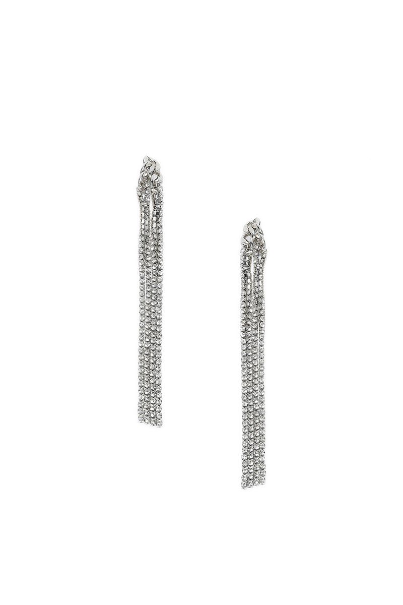 Crystal lines earring