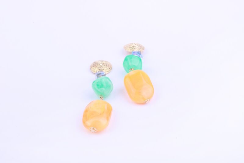 Dropped stones earrings