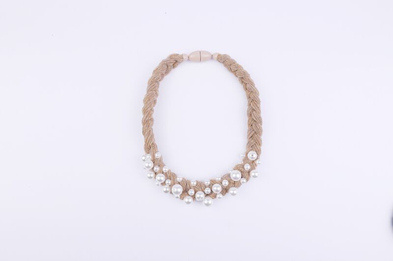 braided pearls necklace