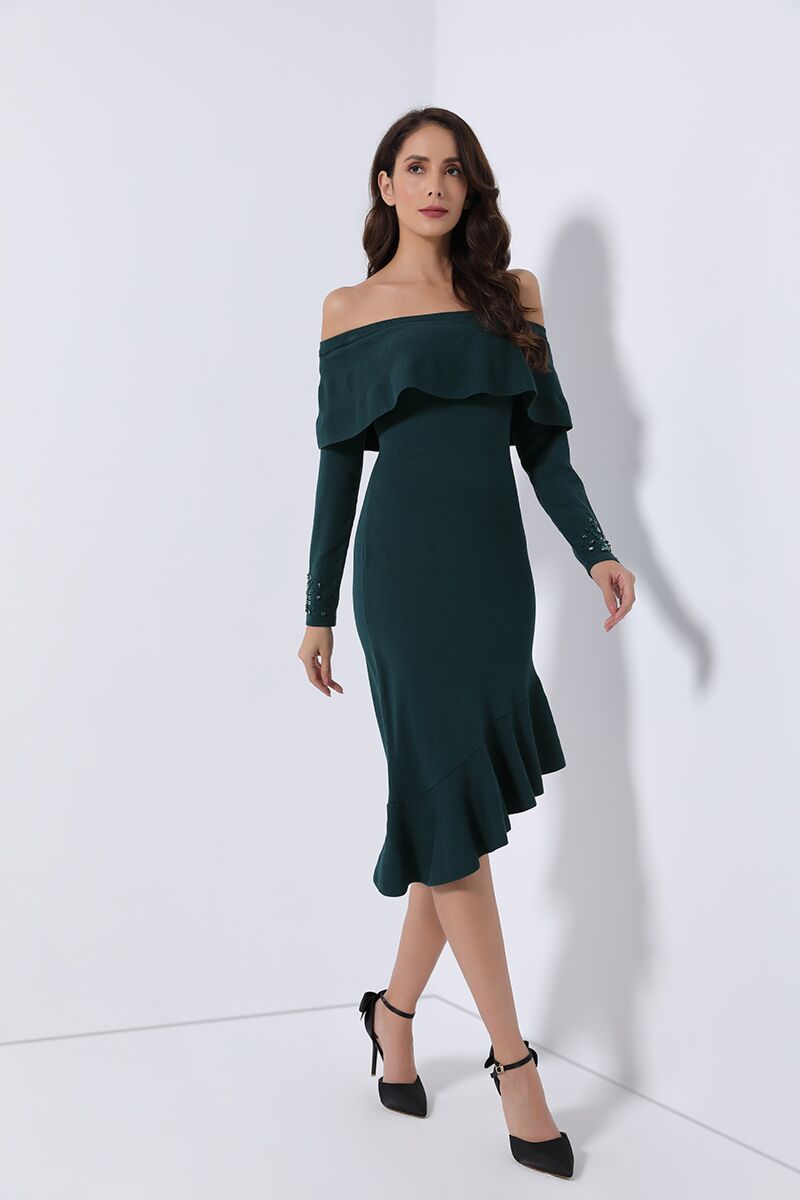 bodycon off-shoulder dress